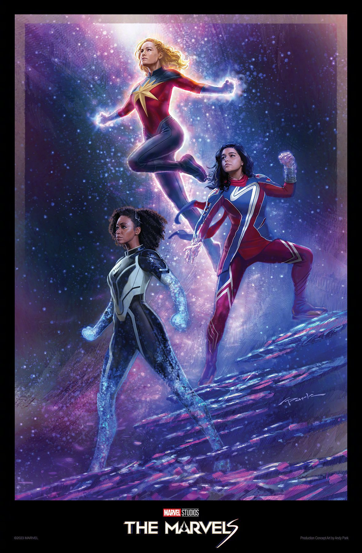 《霸气亮相！《惊奇队长2》曝漫展版海报，三女超人惊艳登场》