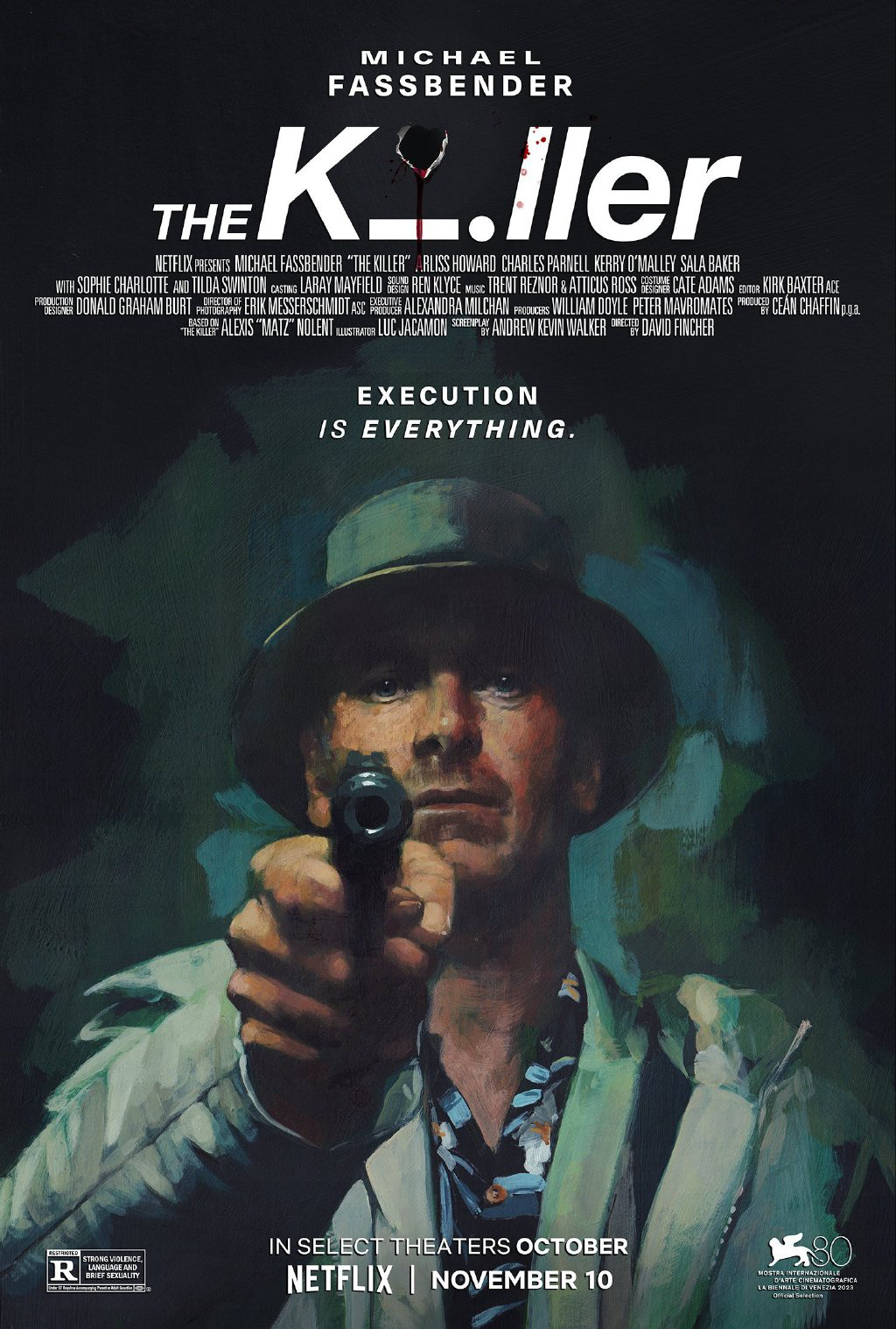 大卫·芬奇执导的影片《杀手》发布威尼斯首映正式海报