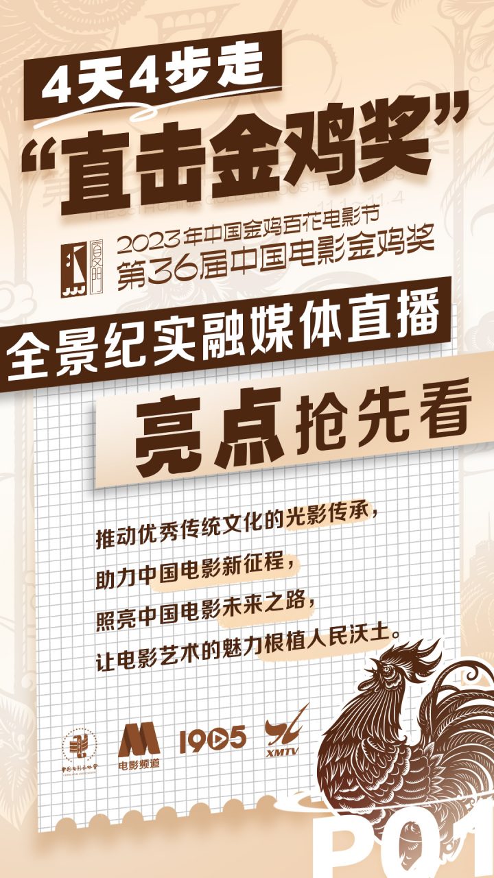 电影频道11.1-11.4公开推出书名号内“直击金鸡奖”节目融媒体直播