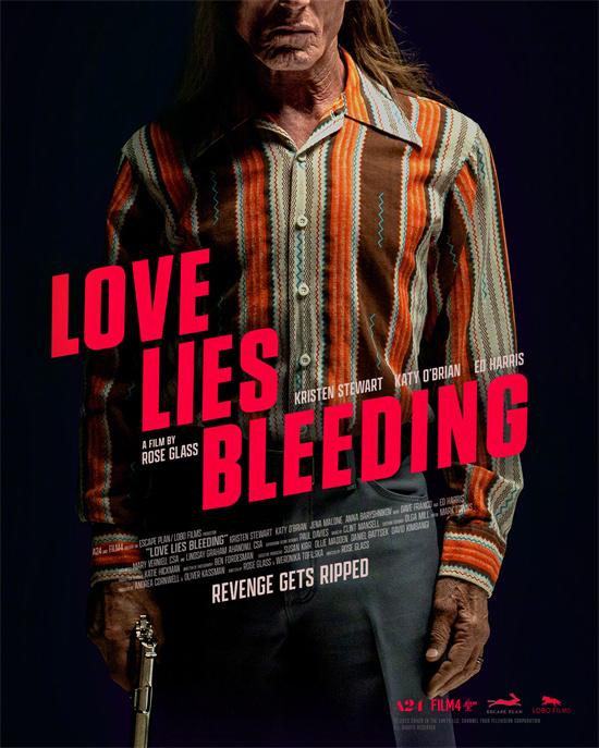 小K最新电影《流血之爱》发布角色海报，强烈展现血腥暴力情感