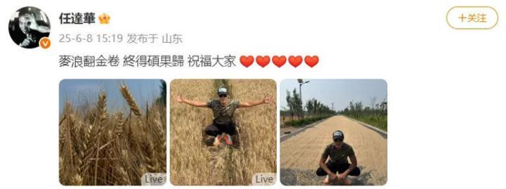 70岁任达华山东老家收麦，活力不减当年-2