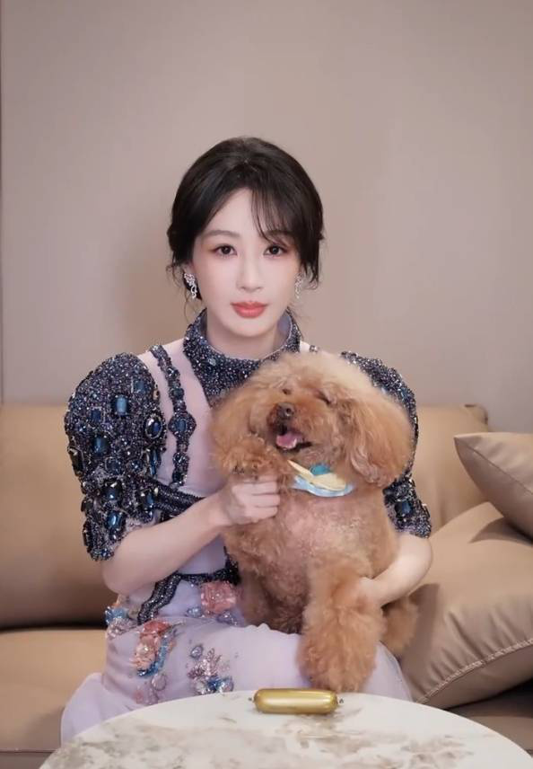 杨紫携爱犬PiuPiu共舞，网友直呼萌翻天-1