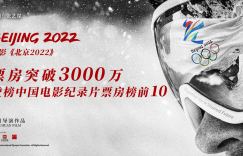 《北京2022》瞄准3000万大关，在纪录片电影票房榜前10夺魁‘