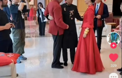 揭秘施伯雄和吴千语低调结婚的网络爆料，他们身着华丽中式婚服，婚礼充满甜蜜氛围