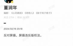 编剧董润年公开反对盗摄行为：众电影博主积极转发支持