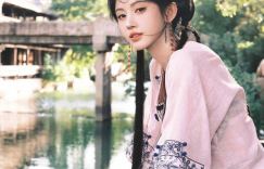 鞠婧祎粉色襦裙《俏皮灵动》嘟嘴甜笑《娇憨可人》