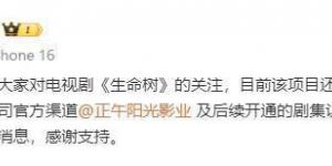 《生命树》选角未定，正午阳光：筹备中，官方消息为准